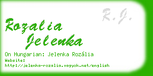 rozalia jelenka business card